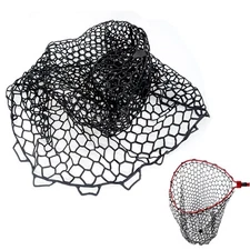 Rubber Fishing Net Replacement for Fly Fish Landing Net Bag Freshwater Saltwa