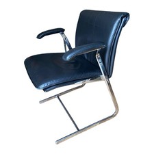 Boss Design Delphi Executive Conference Chairs – Black Leather Chrome Cantilever