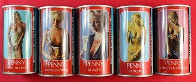 Tennent's Lager Beer Can Penny set of 5 Limited Scotland Girls Nice cans