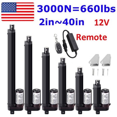 DC 12V Linear Actuator Heavy Duty 2''~40'' Long Stroke 6inch 8in 3000N Waterproof