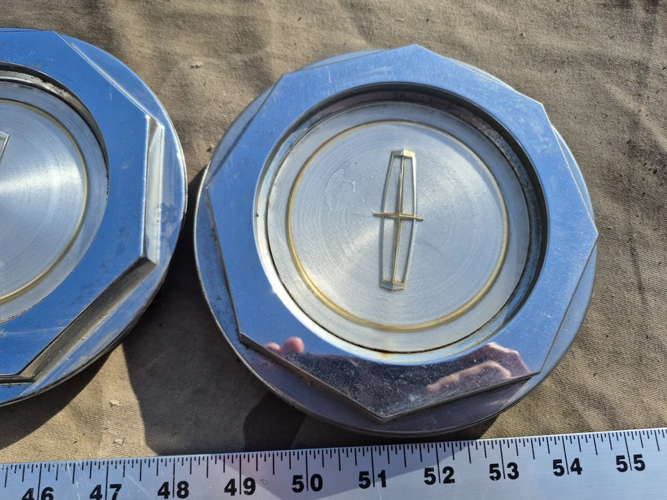 (2) Lincoln Town Car Continental 1982-1990 cromo tapa central tuerca hexagonal centro  Foto 2 de 4