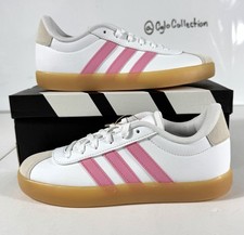 adidas VL Court 3.0 K White Pink Gum Sneakers Unisex Kids US 4.5 UK 4