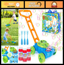 Bubble Lawn Mower for Toddlers 1-3, Kids Bubble Machine, Outdoor Push Toy, Summe