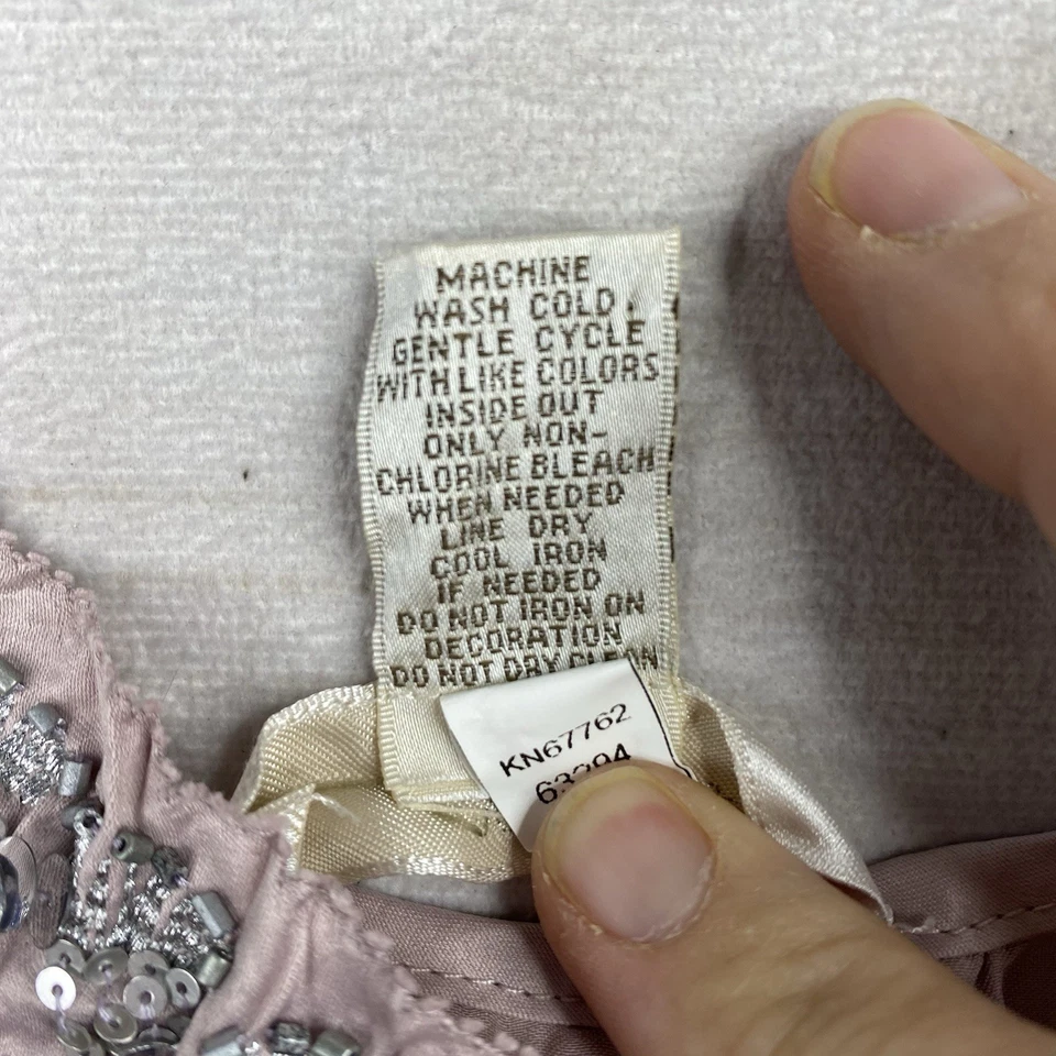 Kenar Топ женщин L розовый гофрированный бак эластичной блестки без рукавов богемное пляж Y2K - Изображение 4 из 4