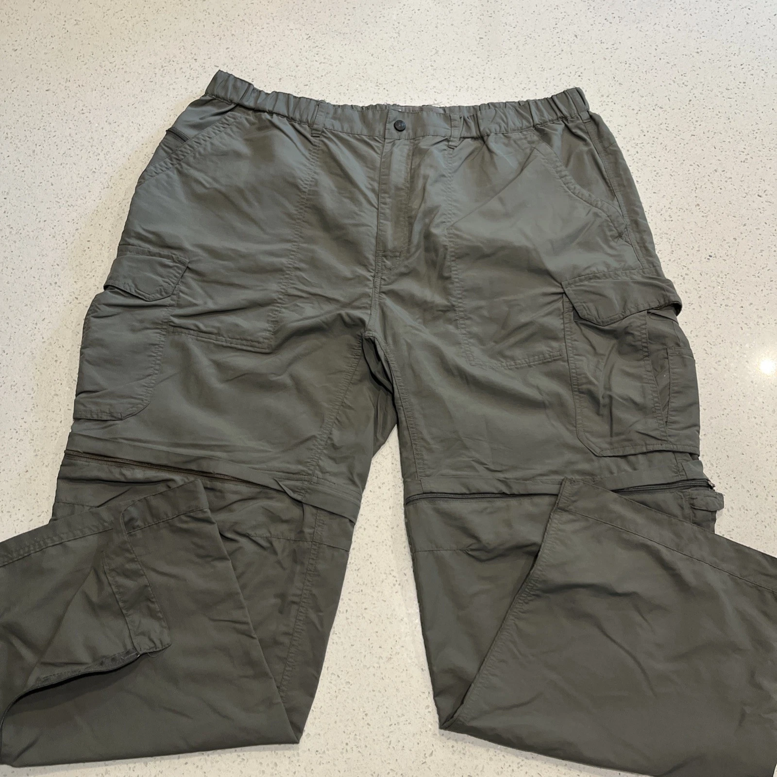 REI Co-Op Men's Convertible Hiking Pants XXL-3oL Outdoor Trail Zip Off Olive