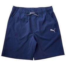 Puma Boys Blue Athletic Shorts With Elastic Waistband Size Small