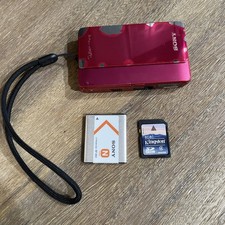 PINK SONY Cybershot DSC-TX5 Compact Digital Camera Carl Zeiss Works Great