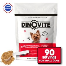 Dinovite Dog Probiotics for Yeast Itchy Skin and Ears - 90 Day Small Dogs 1-18