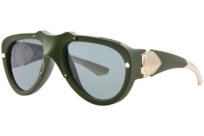 Burberry BE4433U 413871 Sunglasses Men's Green Rubber/Dark Green