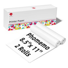 Phomemo M832 Thermal Paper 2 Rolls, 8.5" x 11" X Letter Size, white