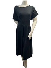 24 Seven Dress Womens Plus Size 2X Black Short Sleeve Pockets Stretch New