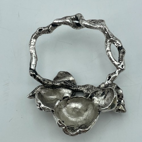 ARTHUR COURT Pewter Apple Vine Napkin Rings Set of 4 1995 With Box 3" NEW - Picture 4 of 8