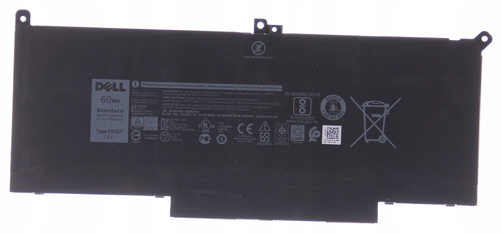 DELL Latitude 7480 Latitude 7280 F3YGT Battery