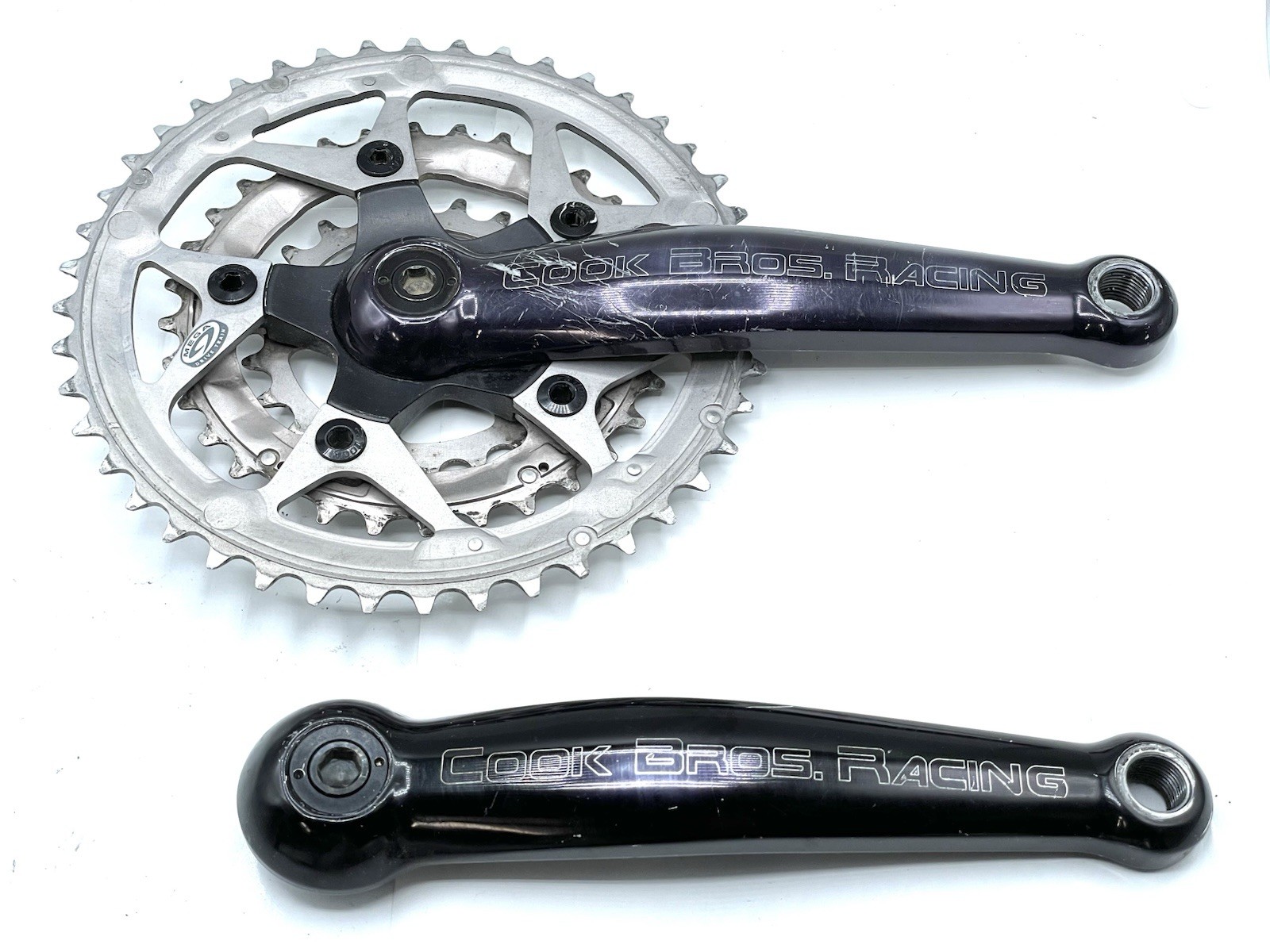 Cook Brothers Racing 175mm Vintage Triple Mountain Bike Crank Set
