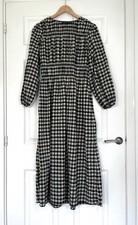 M&S Women's Gingham Checked Maxi Dress Size UK 14 Green Black And Grey