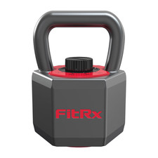 FitRx SmartStack Wide Handle Adjustable Kettlebell for Home Gym Workouts, 25-40