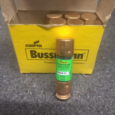 7 pc Lot Bussmann FRN-R-15 Amp Fuses Energy Efficient Class RK5 250 Volt NIB 