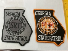 Juego de parches coleccionables de la Patrulla Estatal de Georgia SRT y estilo regular 2 parches nuevo