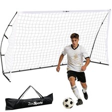 Outdoor 12' x 6' Soccer Goal Complete Set Heavy Duty Net with Carry Case for Kid