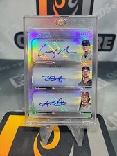 2019 Bowman Sterling Casey Mize Joey Bart Alec Bohm Triple Auto Refractor /25