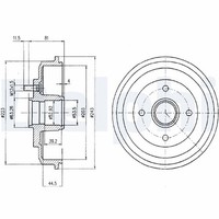 2X Delphi Bremstrommel BF402 FüR DAW Focus DFW DNW Ford DBW 1 Turnier 16V Bifuel