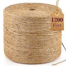 XSEINO 1200 Feet Natural Jute Twine Strong Garden Rope 1200 FT, Brown