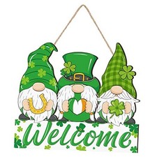 St. Patrick's Day Welcome Door Decor St. Patrick's Day Gnome Door Sign
