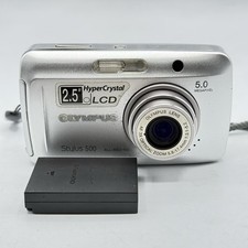 Vintage Olympus Stylus 500 All Weather 5MP Digital Camera w/Battery Tested