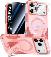 for Iphone 17 Pro Case with Privacy Tempered Glass Screen Protector  Camera Len