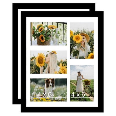 11x14 Collage Picture Frame with Mat Set of 2, Display 5 Pcs 4x6 Photos or 11...
