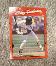 Donruss 1990 Rickey Henderson ERROR CARD #304 Base Set Oakland Athletics 
