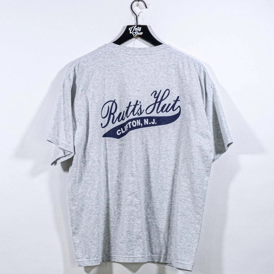 Camiseta Rutt's Hut Hot Dogs Clifton NJ XL Y2K Nueva Jersey Foto 2 de 4