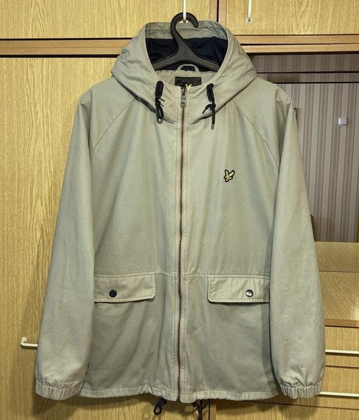 Men Lyle & Scott Jacket Grey Cotton XL