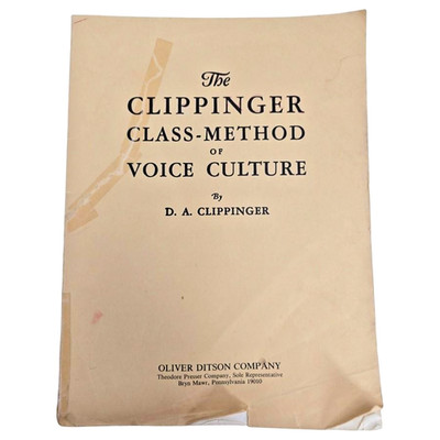 Clippinger Class-Method Of Voice Culture Piano Workbook Oliver Ditson 1932 Vtg