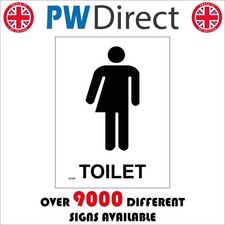 SIGN Toilet Whichever Gender Neutral Trans Public All Access Black White GE408A
