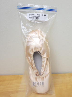 Bloch Balance European Pointe Ballet Dance Shoes ES0160L Pink Sz 6.5 0X NEW