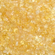 200pcs Natural Chip Stone Beads Yellow, 5-8mm