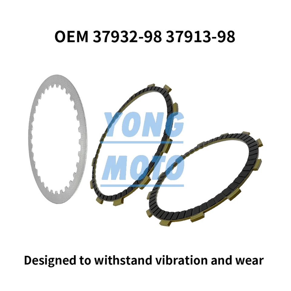 Clutch Friction Steel Plates Kit & Bolt Set for Harley Dyna Street Bob 2006-2017 - Изображение 2 из 4