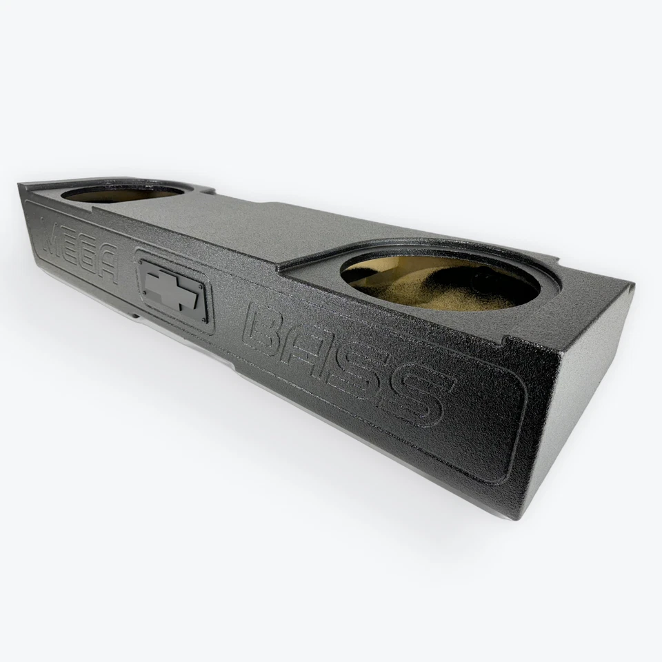 MEGA BASS Silverado Sierra 07-18 Crew Cab Subwoofer Box Enclosure 2x12 Ported KUZTOMBOXES
