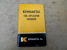 KENNAMETAL TOOL APPLICATION HANDBOOK , 1965