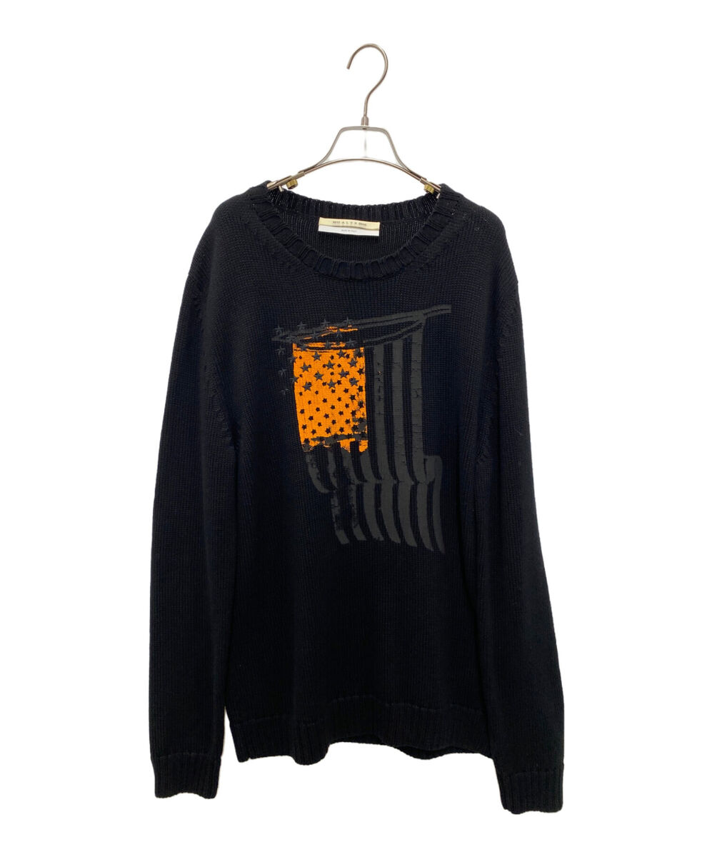 1017 ALYX 9SM LOGO CREWNECK SWEATER Size: L Black Men 1017 ALYX 9SM LOGO CREWNECK SWEATER Size: L Black Men