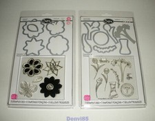 SIZZIX Stephanie Barnard "Flower" Framelits w/Stamps Sets 658207  658208 NEW