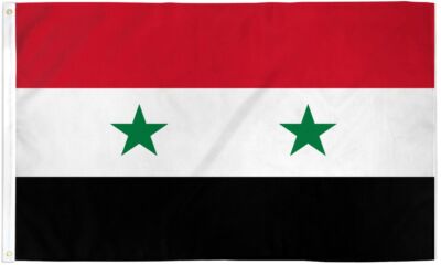 ''SYRIA'' flag 3x5 ft polyester banner sign Middle East UN Syrian Arab Republic