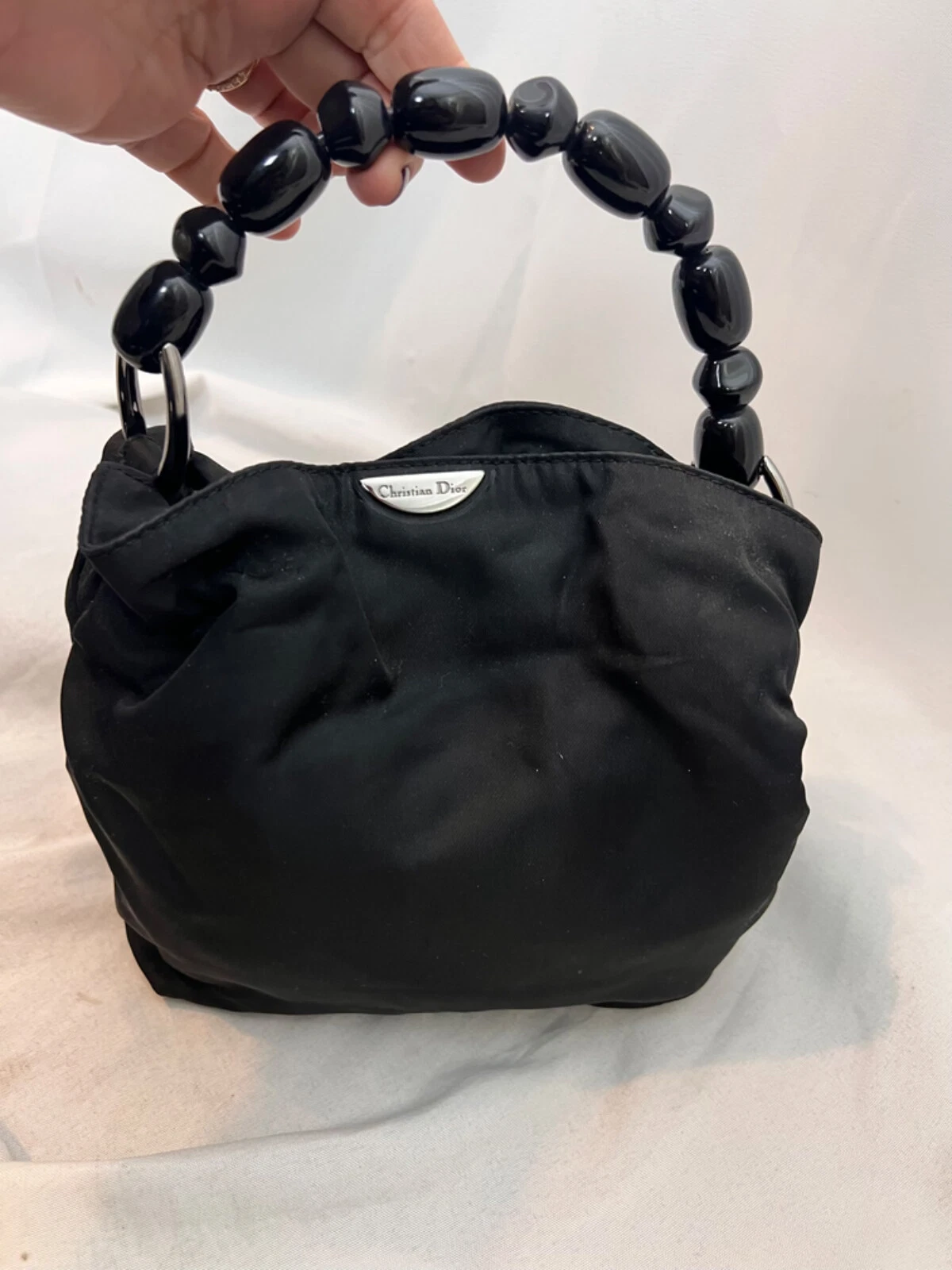 CHRISTIAN DIOR sac Malice nylon mini sac à main hobo housse anti poussière