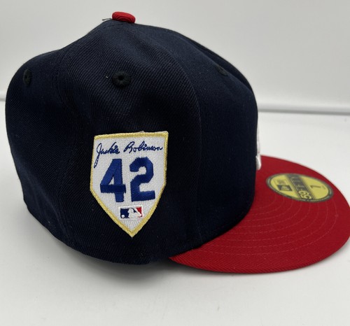 Atlanta Braves 2021 MLB Jackie Robinson New Era 59FIFTY Fitted Hat 7⅛ New - Picture 2 of 4