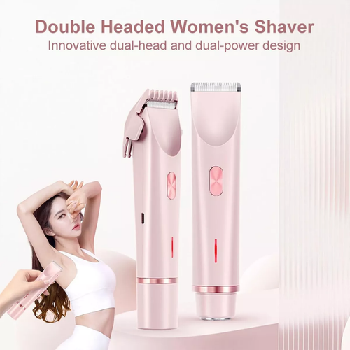 2 in 1 Dual Head Electric Lady Waterproof Shaver Razor for Women Private Area US - Picture 10 of 20