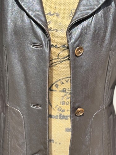 ANNE KLEIN, pre owned, Small, dark brown, soft leather jacket,removable lining - Picture 2 of 15