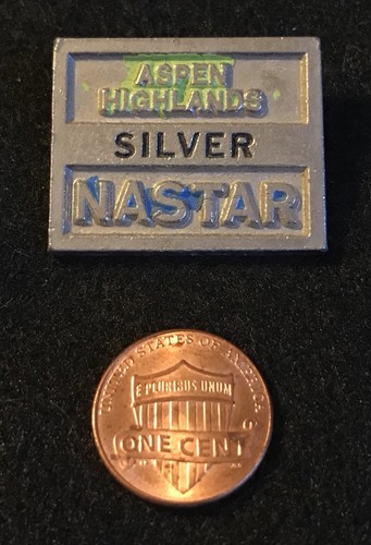 ASPEN HIGHLANDS NASTAR PLATA Pin de esquí Solapa COLORADO Esquí Recuerdo Viaje - Imagen 2 de 3