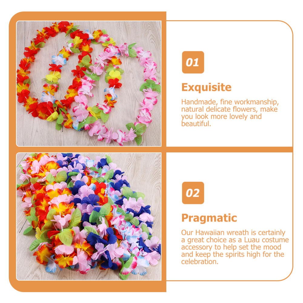 48 Pcs Luau Flower Leis Luau Flower Headband Hawaiian Leis Headband eBay