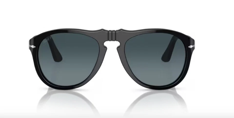 Persol PO 649 - 95/S3 - Occhiali da Sole - Nero/Blu Sfumato Polarizzato - Immagine 4 di 4